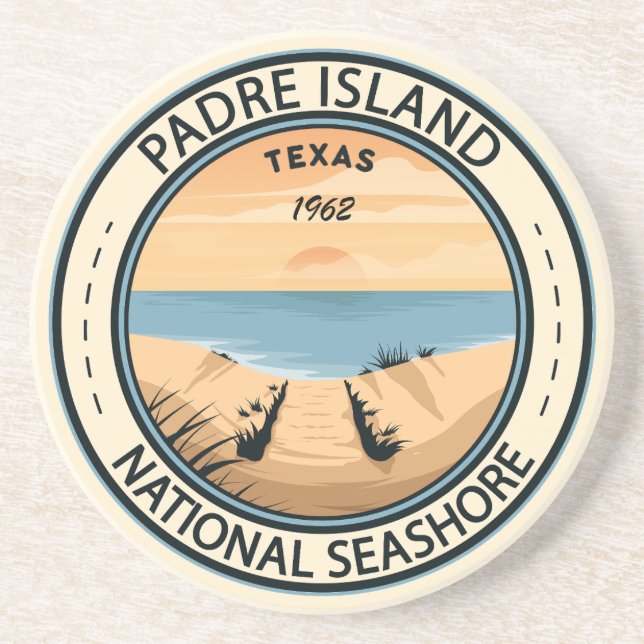 Padre Island National Seashore Texas Badge Underlägg (Framsidan)