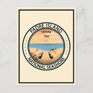 Padre Island National Seashore Texas Badge Vykort