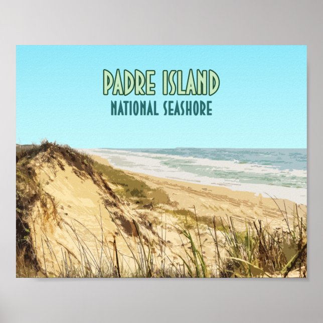 Padre Island National Seashore Texas Poster (Framsidan)