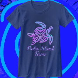 Padre Island Texas Bright Colorful Sea Turtle T Shirt
