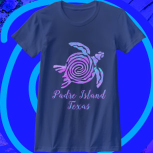 Padre Island Texas Bright Colorful Sea Turtle T Shirt