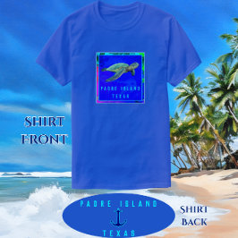 Padre Island TX Ocean Blue Sea Turtle T Shirt