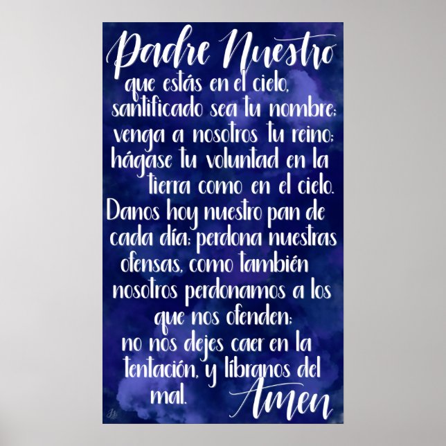 Padre Nuestro (Lord's Prayer på spanska) Poster (Framsidan)