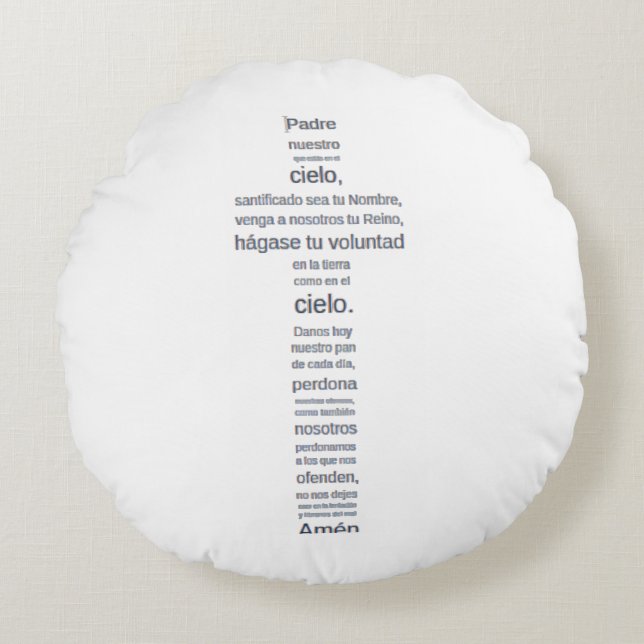 Padre nuestro rund kudde (Framsidan)