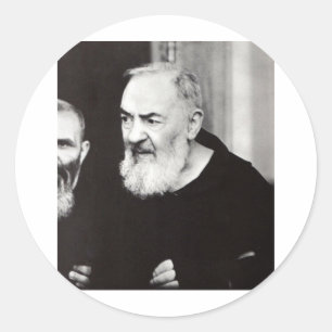 Padre Pio 102.jpg Runt Klistermärke