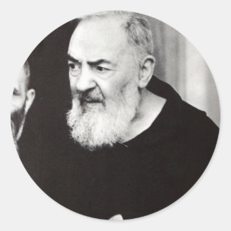Padre Pio 102.jpg Runt Klistermärke