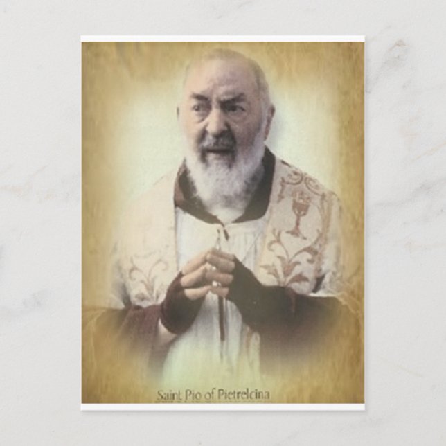 PADRE PIO ANTIQUE VYKORT (Framsida)