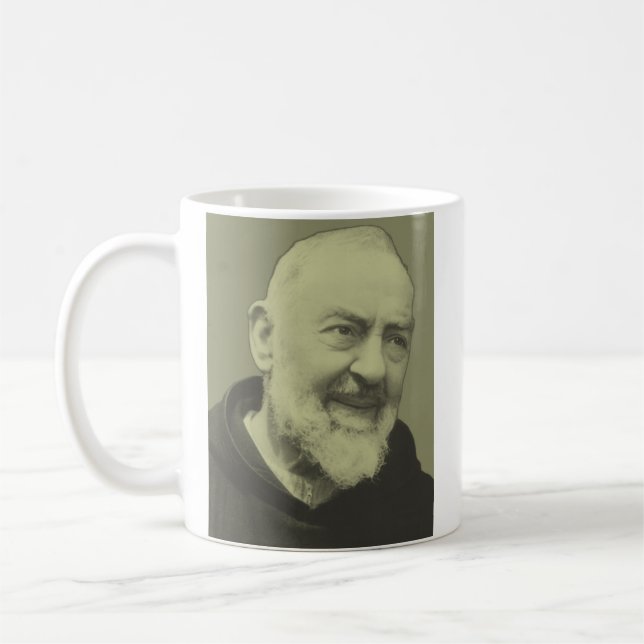 Padre Pio av Pietrelcina Kaffemugg (Vänster)