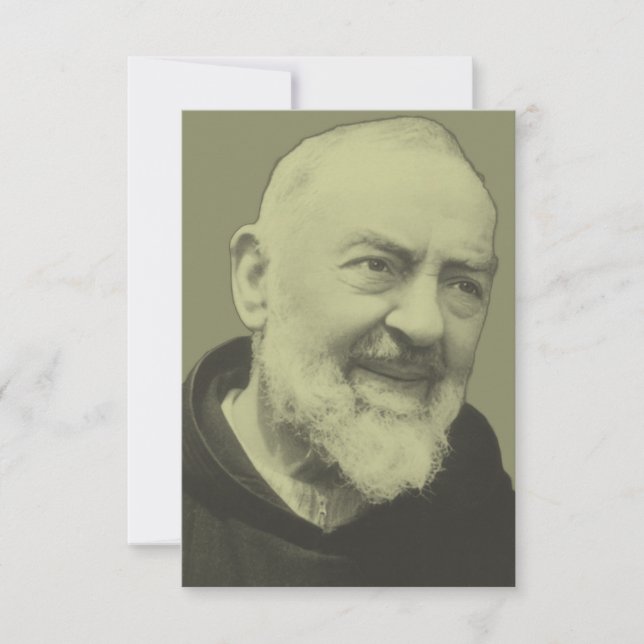 Padre Pio av Pietrelcina Tack Kort (Framsida)
