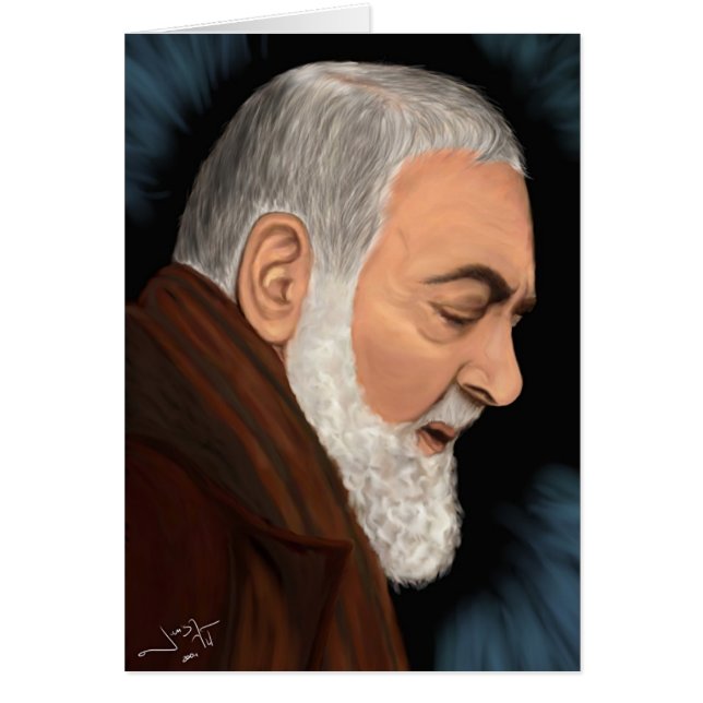 Padre Pio Hälsningskort (Framsidan)