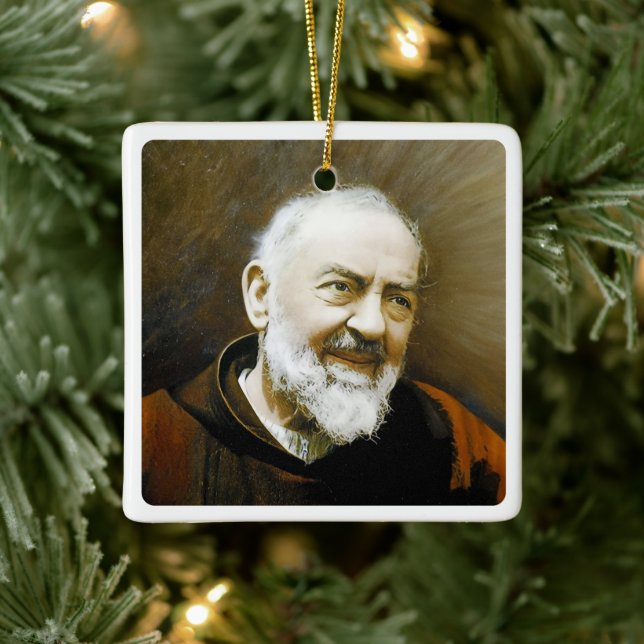 Padre Pio Julgransprydnad Keramik (Träd)