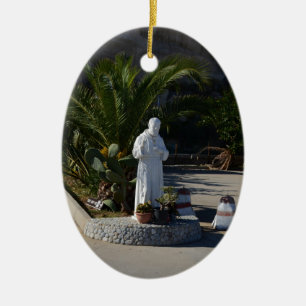 Padre Pio Julgransprydnad Keramik