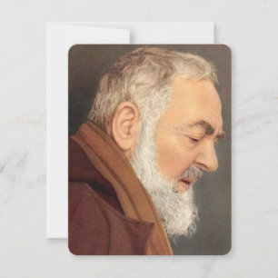 Padre Pio katolsk begravningskort för Heliga