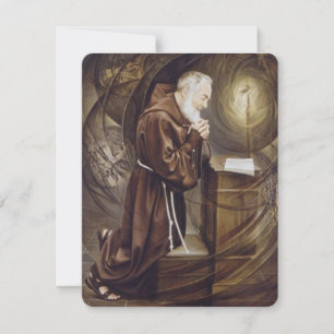 Padre Pio katolsk begravningskort för Heliga