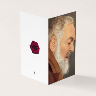 Padre Pio, katolskt kondoleans, tack för era kort