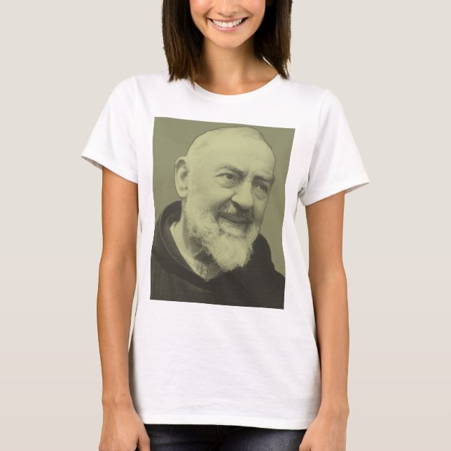 Padre Pio of Pietrelcina T Shirt (Framsida)
