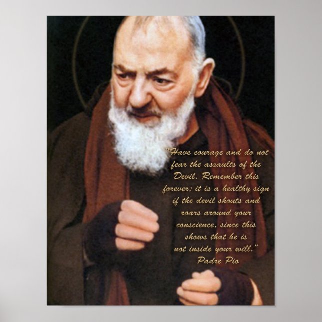 Padre Pio på Djävulen. Poster (Framsidan)