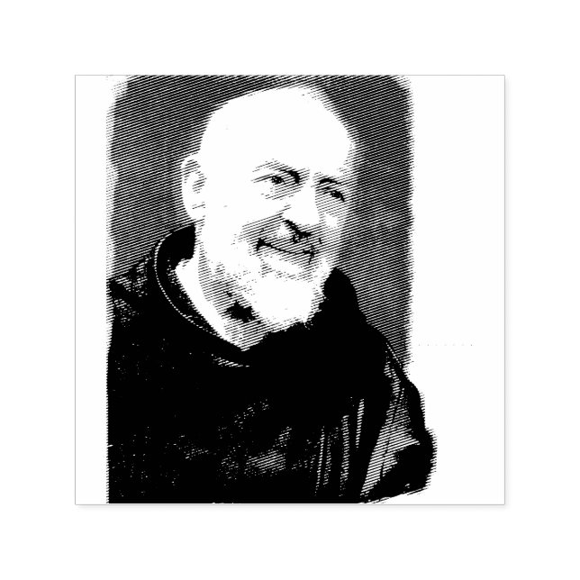 Padre Pio Rubber Frimärke Självfärgande Stämpel (Design)