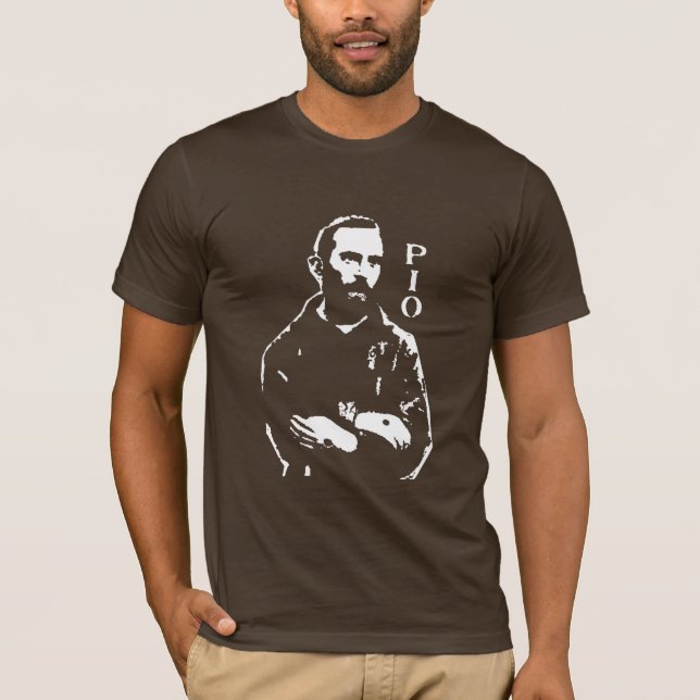 Padre Pio Sanktt skjorta Tee (Framsida)