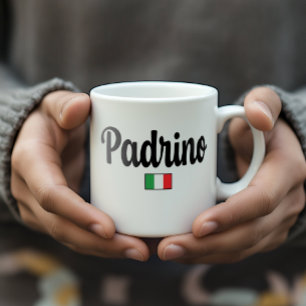 Padrino italiensk flaggmugg - italiensk fadderpres kaffemugg