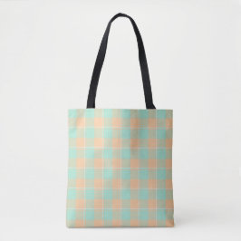 Padua Green and Corvette Peach Plaid Tygkasse