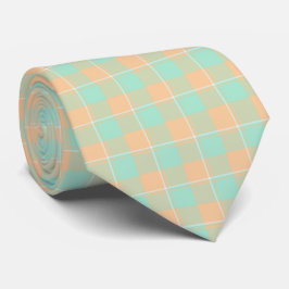 Padua Grön och Corvette Peach Rutig Slip Slips