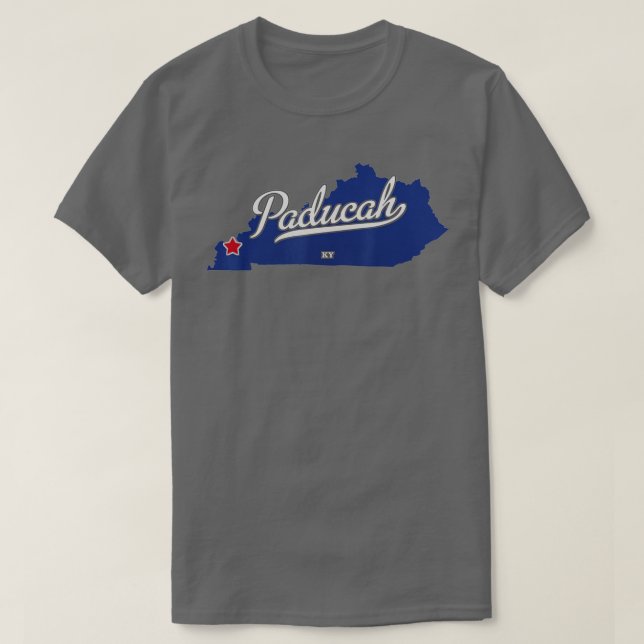Paducah Kentucky KY Karta T Shirt (Design framsida)
