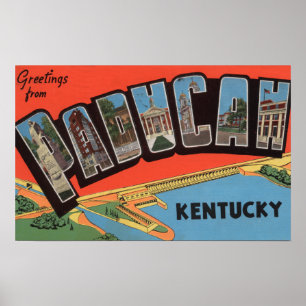 Paducah Kentucky - stora brevplatser Poster