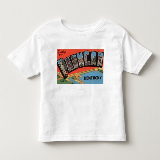 Paducah Kentucky - stora brevplatser T Shirt (Framsida)