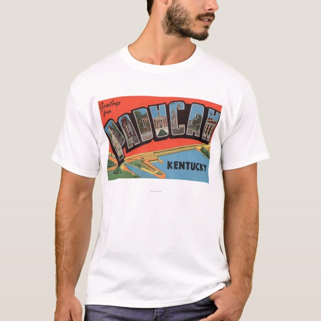 Paducah Kentucky - stora brevplatser Tee Shirt (Framsida)