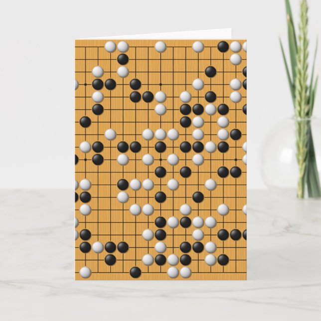 Paduk/Baduk/Go Asian Board Game-hälsningskort Kort (Framsida)
