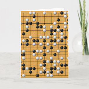Paduk/Baduk/Go Asian Board Game-hälsningskort Kort