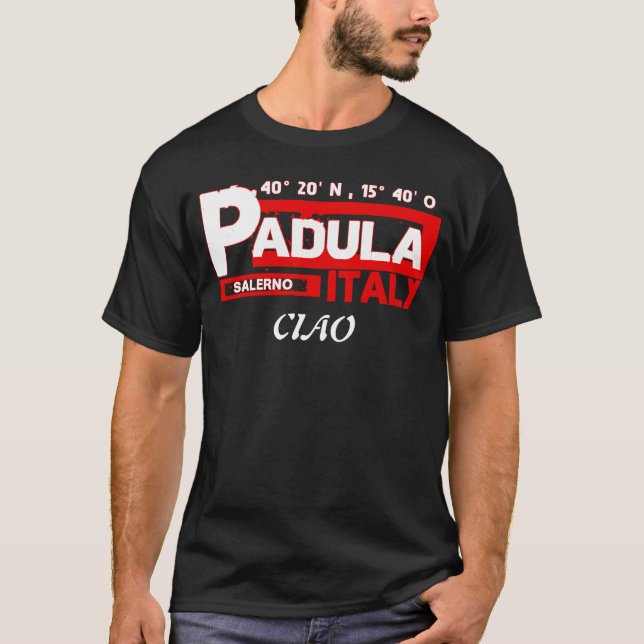 Padula Italien Salerno  T Shirt (Framsida)