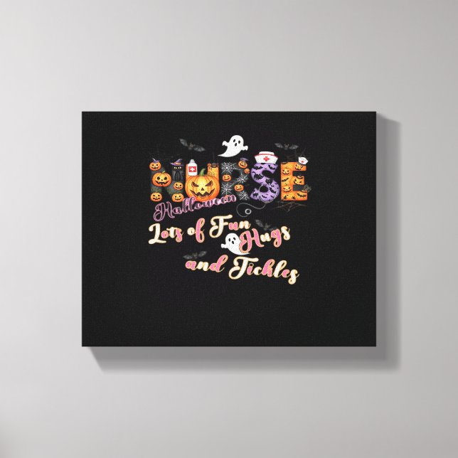Paediactrics Nurse Roligt Halloween Design Essenti Canvastryck (Framsida)