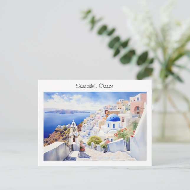Paematade Santorini i Grekland Vykort (Stående Fram)