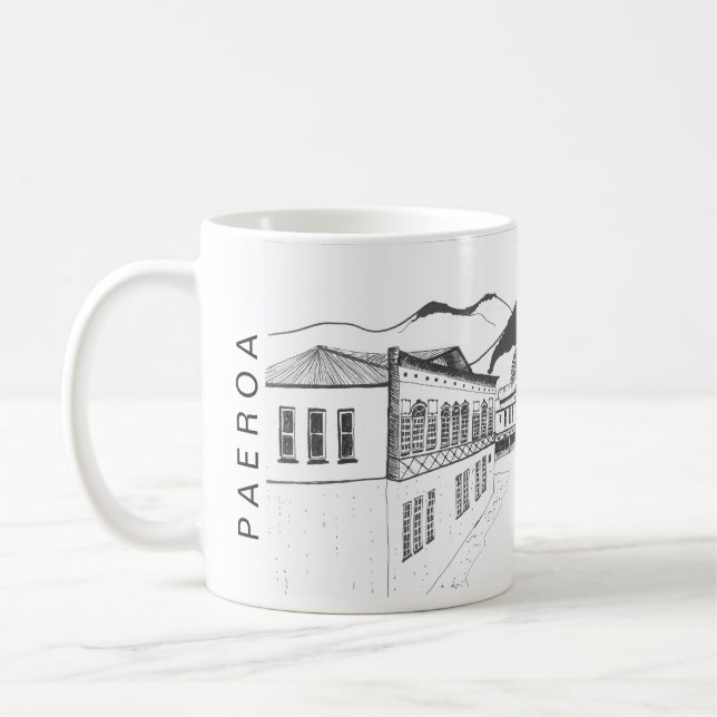Paeroa Nya Zeeland souvenir mugg (Vänster)