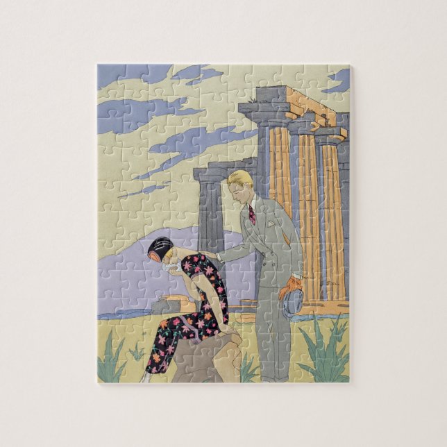 Paestum 1924 (pochoirtrycket) pussel (Vertikal)