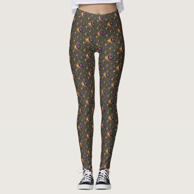 Påfågel 2 leggings (Framsida)