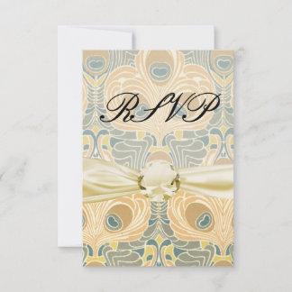påfågel art nouveau OSA kort
