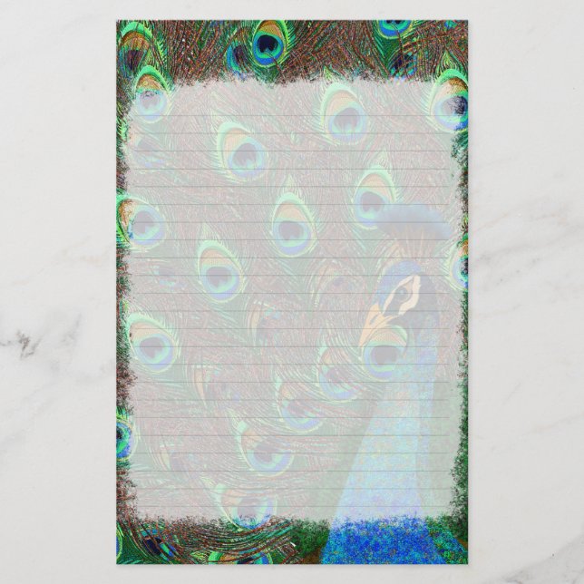 Påfågel Brevpapper (Framsida)