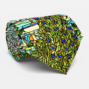 Påfågel för fönster för art nouveauTiffany m Slips