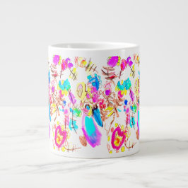 Påfågel Glädje Snäll Jumbo Mugg