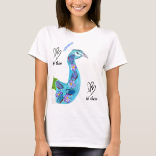 Påfågel Hej där T Shirt