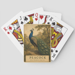 Påfågel Indian Woodlands VINTAGE Casinokort