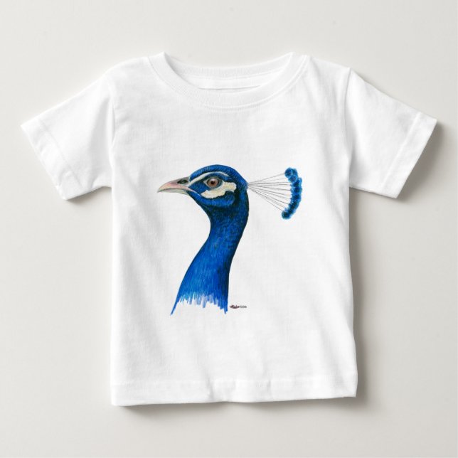 Påfågel:  Indiska blått T-shirt (Framsida)