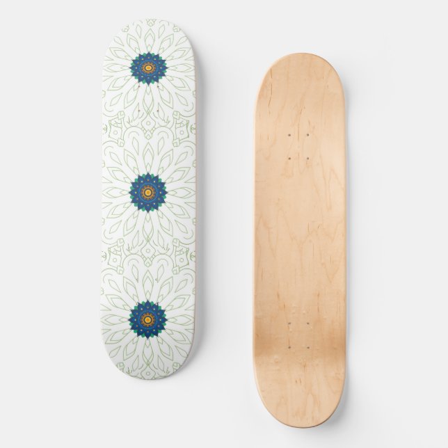påfågel inspiration mini skateboard bräda 18,5 cm (Framsida)