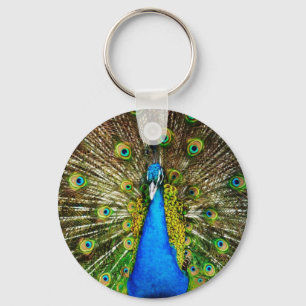Påfågel Keychain Nyckelring