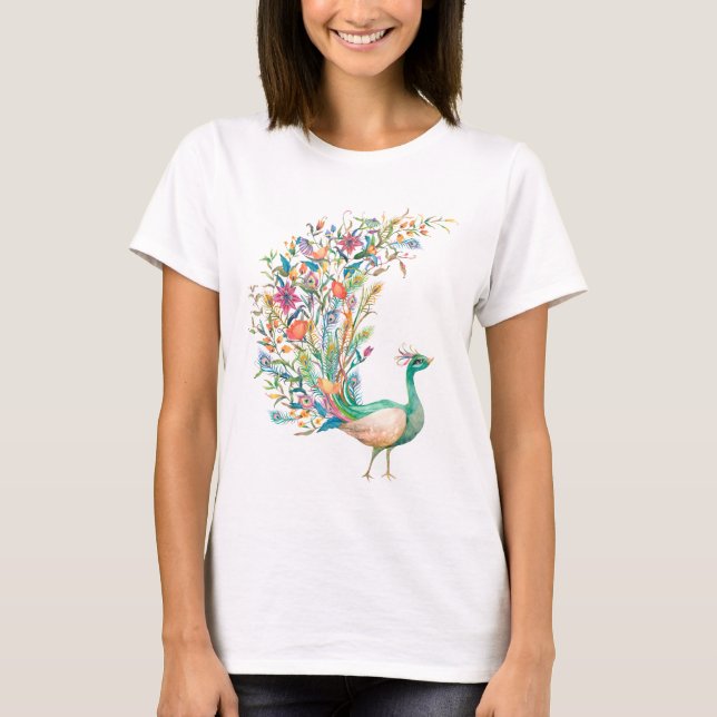 Påfågel Kvinnors T-Shirt (Framsida)