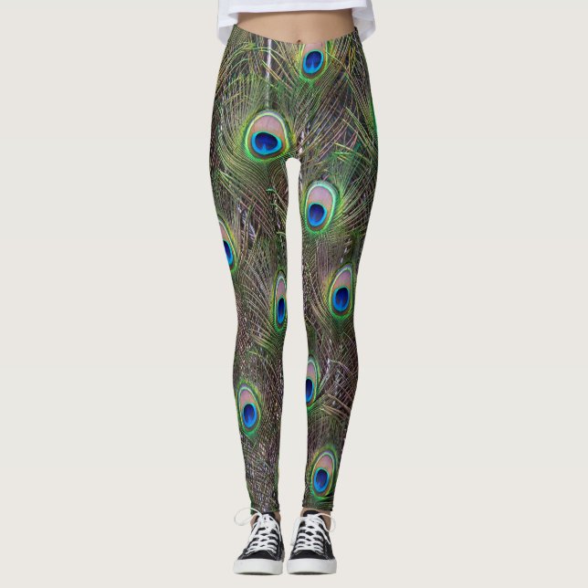 Påfågel Leggings (Framsida)