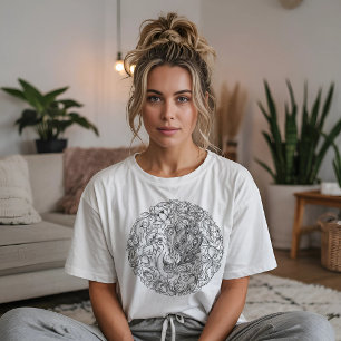 Påfågel Mandala Design T Shirt